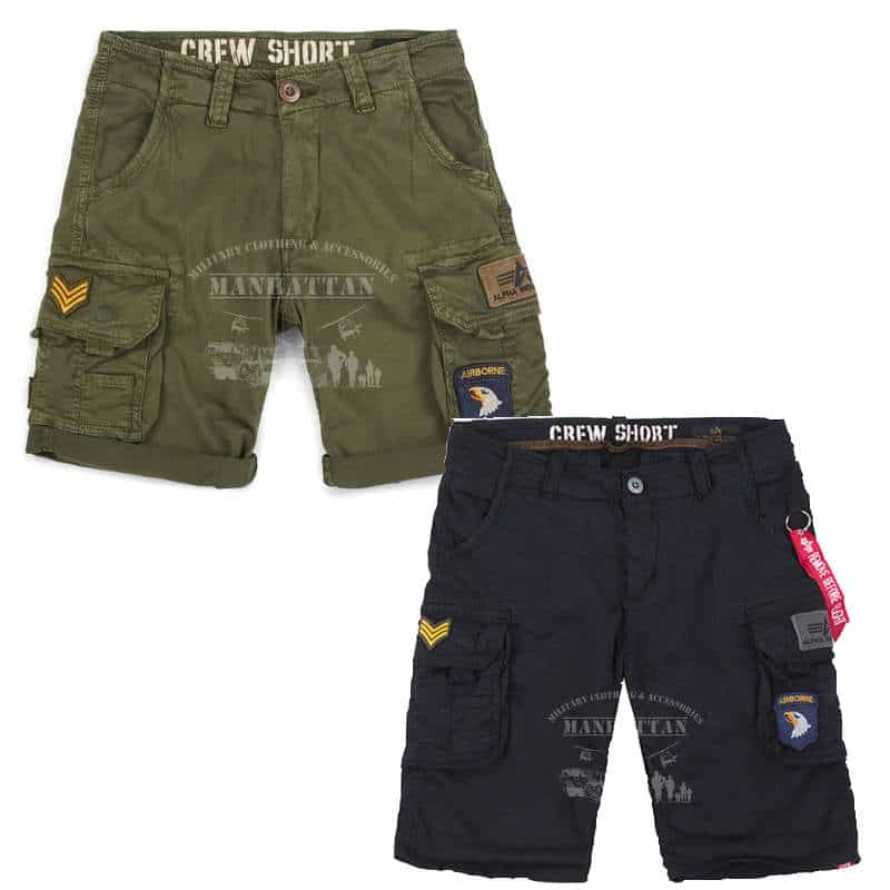 Abbigliamento: Bermuda Alpha Manhattan Military CREW PATCH, shop | Industries SHORT Bermuda
