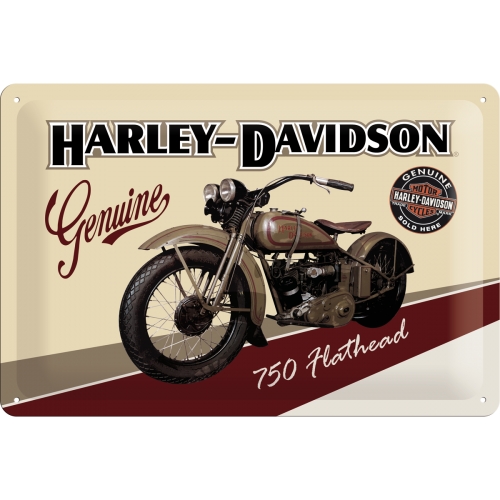 Cartello Harley Davidson - Flathead - 20x30 cm