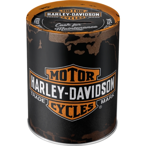 Salvadanaio in metallo 10 x 13 cm Harley Davidson - Genuine