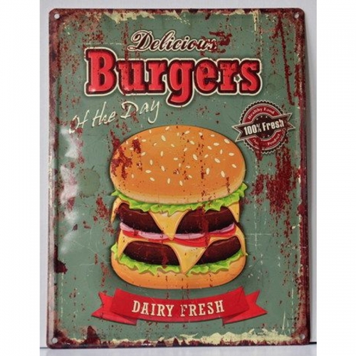 Cartello Delicious Burgers - 30x40 cm