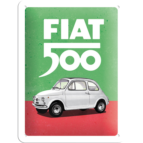 Cartello FIAT 500 - 15x20 cm