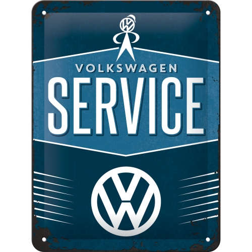 Cartello Volkswagen Service - 15x20 cm