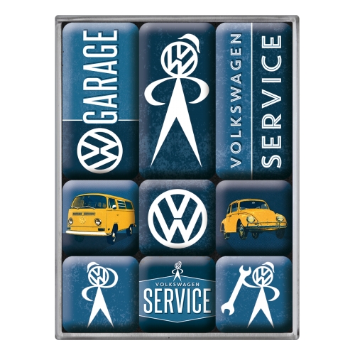 Set di 9 magneti a tema Volkswagen - Service