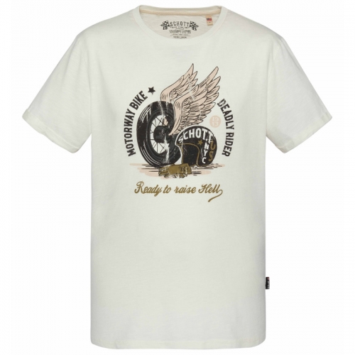 T-Shirt TSALEX by Schott NYC - Off White