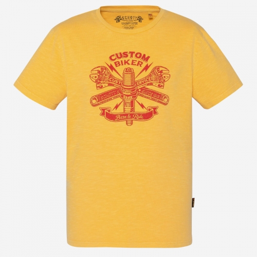 T-Shirt TSBRIDGER by Schott NYC - Yellow
