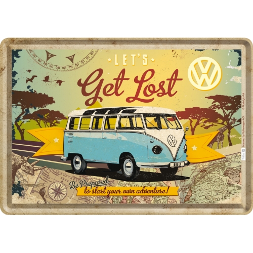 Cartolina Volkswagen Let's Get Lost - 10 x 14 cm