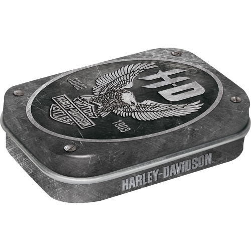 Scatolina in metallo con mentine 6 x 4 x 1,7 cm, Harley Davidson - Metal Eagle